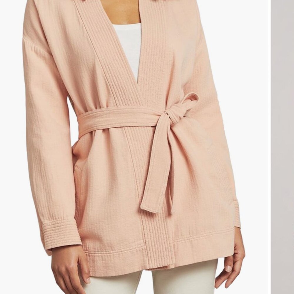 Faherty Hidden Hills Organic Cotton Tie Front Jacket